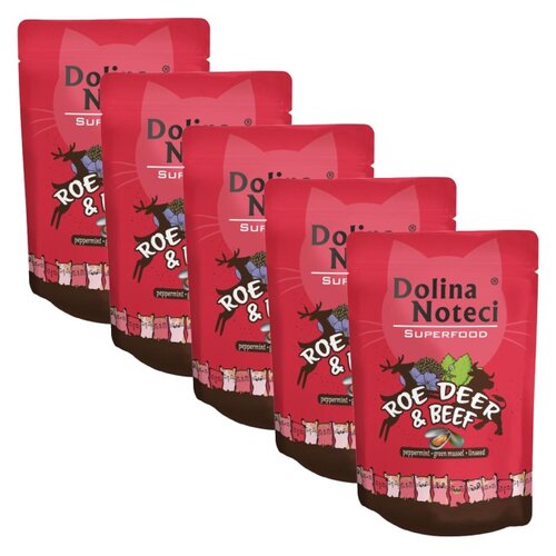Karma dla kota DOLINA NOTECI Superfood z sarną i wołowiną 5 x 85 g