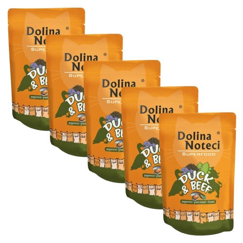 Karma dla kota DOLINA NOTECI Superfood z kaczką i wołowiną 5 x 85 g