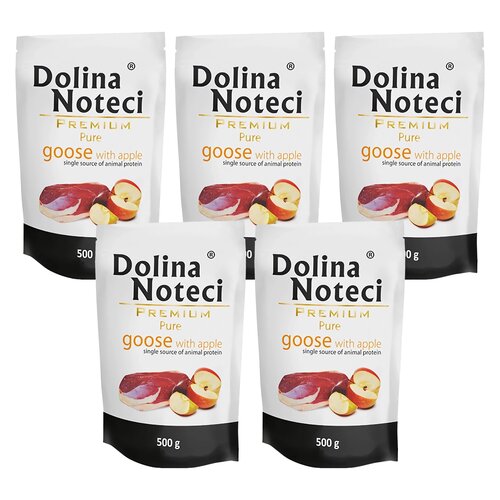 Karma dla psa DOLINA NOTECI Premium Pure bogata w gęś z jabłkiem 5 x 500 g