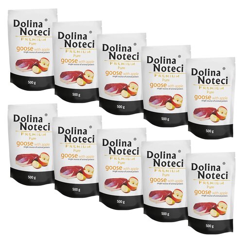 Karma dla psa DOLINA NOTECI Premium Pure bogata w gęś z jabłkiem 10 x 500 g