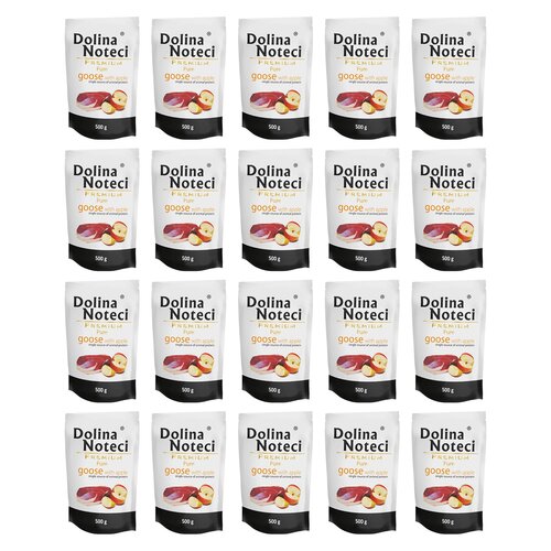 Karma dla psa DOLINA NOTECI Premium Pure bogata w gęś z jabłkiem 20 x 500 g