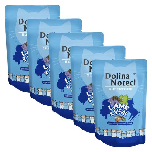 Karma dla kota DOLINA NOTECI Superfood z jagnięciną i cielęciną 5 x 85 g