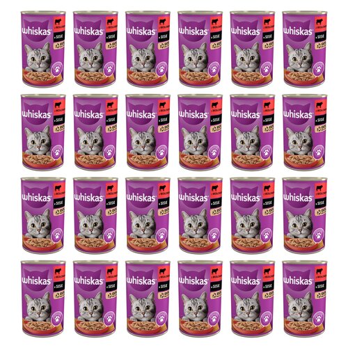 Karma dla kota WHISKAS Wołowina 24 x 400 g