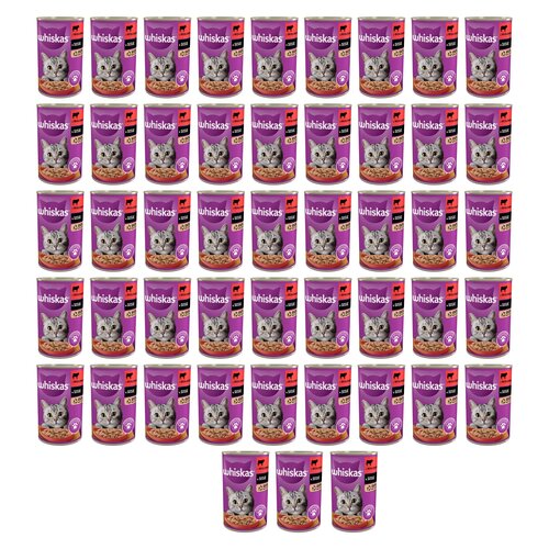 Karma dla kota WHISKAS Wołowina 48 x 400 g
