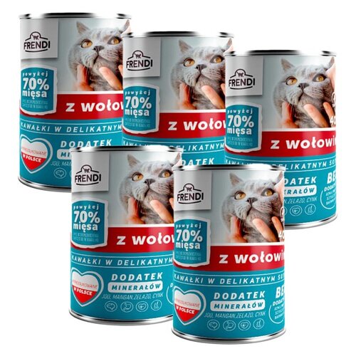 Karma dla kota FRENDI Wołowina 5 x 400 g