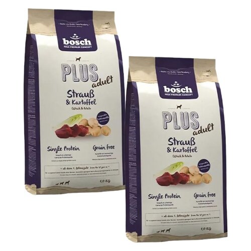 Karma dla psa BOSCH Plus Adult Struś z ziemniakami 2 x 2.5 kg