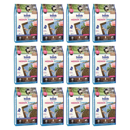 Karma dla psa BOSCH Medium Junior Drób 12 x 3 kg