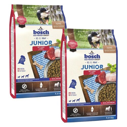Karma dla psa BOSCH Junior Jagnięcina z ryżem 2 x 3 kg