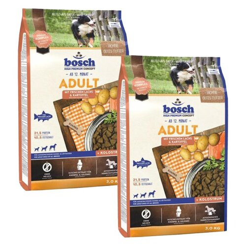 Karma dla psa BOSCH Adult Łosoś z ziemniakami 2 x 3 kg