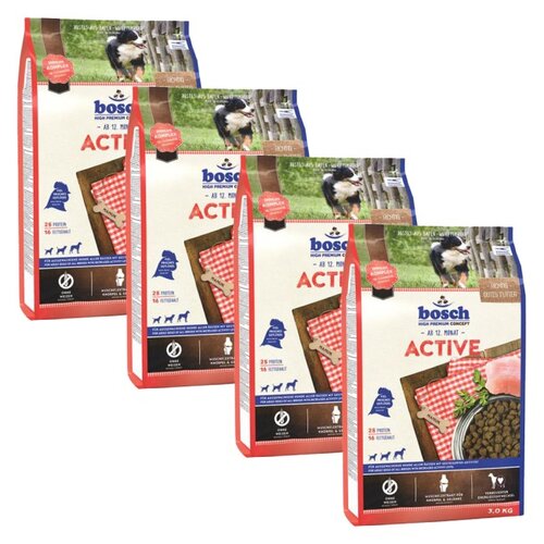 Karma dla psa BOSCH Active Kurczak 4 x 3 kg