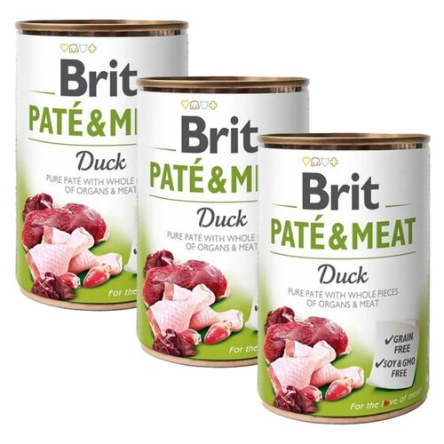 Karma dla psa BRIT Paté & Meat Kaczka 3 x 400 g