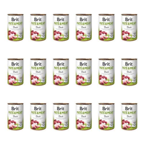 Karma dla psa BRIT Paté & Meat Kaczka 18 x 400 g