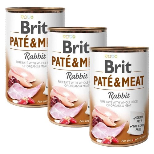 Karma dla psa BRIT Paté & Meat Królik 3 x 400 g