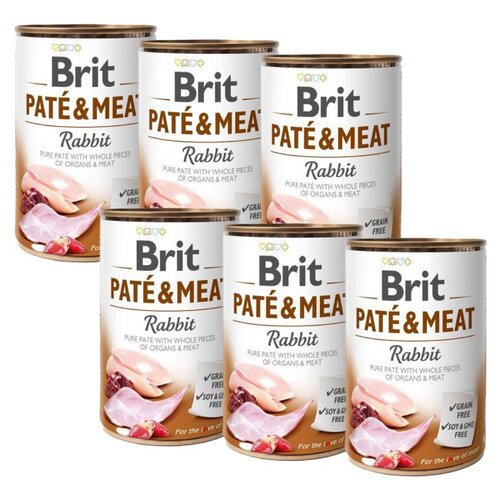 Karma dla psa BRIT Paté & Meat Królik 6 x 400 g