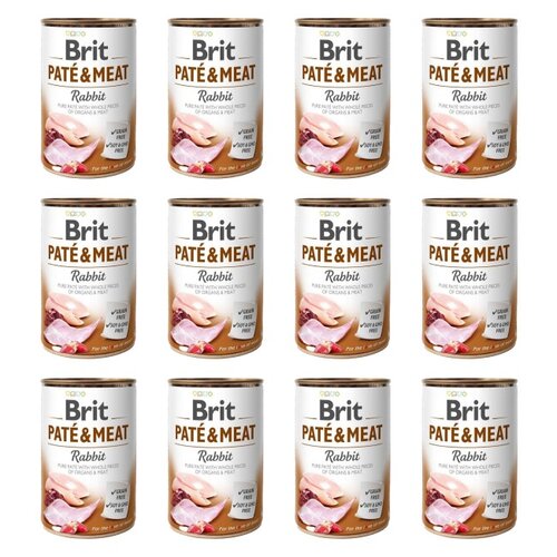 Karma dla psa BRIT Paté & Meat Królik 12 x 400 g