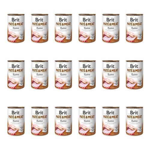 Karma dla psa BRIT Paté & Meat Królik 18 x 400 g