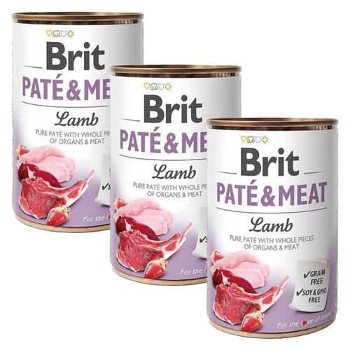 Karma dla psa BRIT Paté & Meat Jagnięcina 3 x 400 g