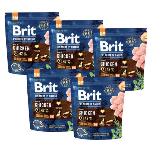 Karma dla psa BRIT Premium by Nature Senior Kurczak 5 x 1 kg
