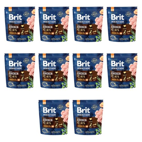 Karma dla psa BRIT Premium by Nature Senior Kurczak 10 x 1 kg