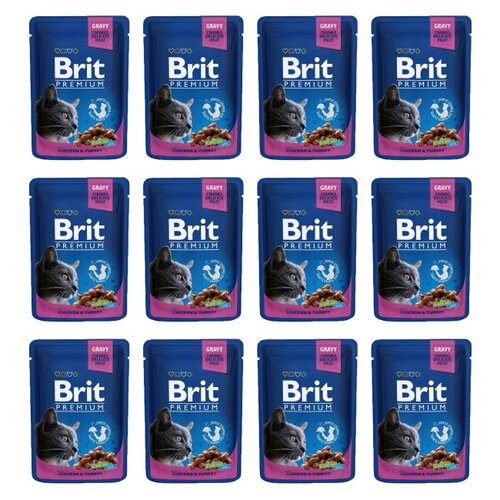 Karma dla kota BRIT Premium Kurczak z indykiem 12 x 100 g