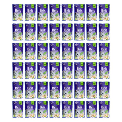 Karma dla kota BRIT Premium Pstrąg 48 x 85 g