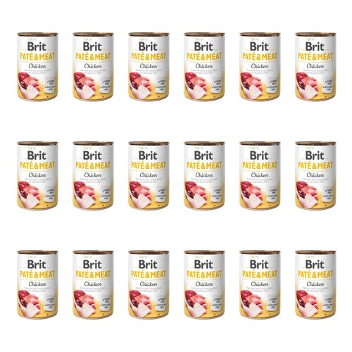Karma dla psa BRIT Paté & Meat Kurczak 18 x 400 g