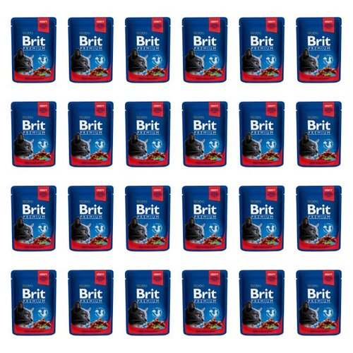Karma dla kota BRIT Premium Wołowina z groszkiem 24 x 100 g