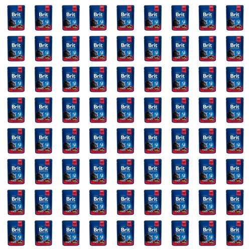 Karma dla kota BRIT Premium Wołowina z groszkiem 72 x 100 g