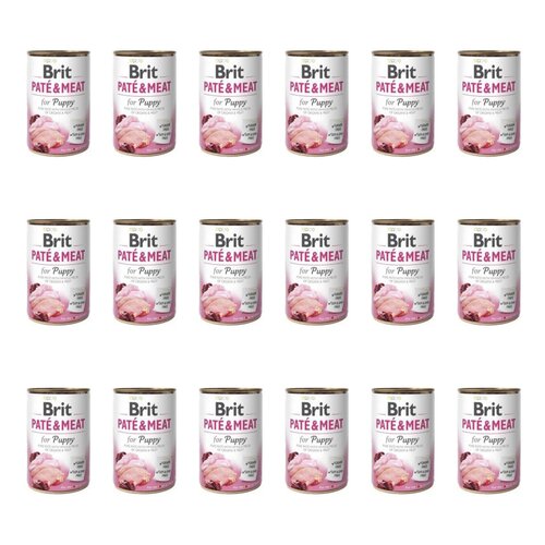 Karma dla psa BRIT Paté & Meat Puppy Kurczak z indykiem 18 x 400 g
