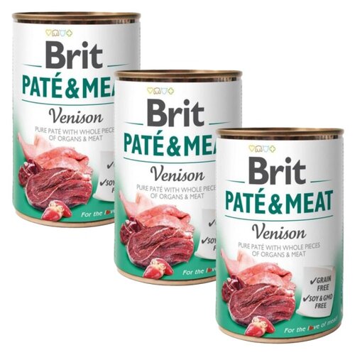 Karma dla psa BRIT Paté & Meat Dziczyzna 3 x 400 g