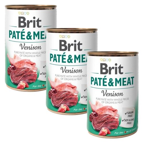 Karma dla psa BRIT Paté & Meat Dziczyzna 3 x 400 g
