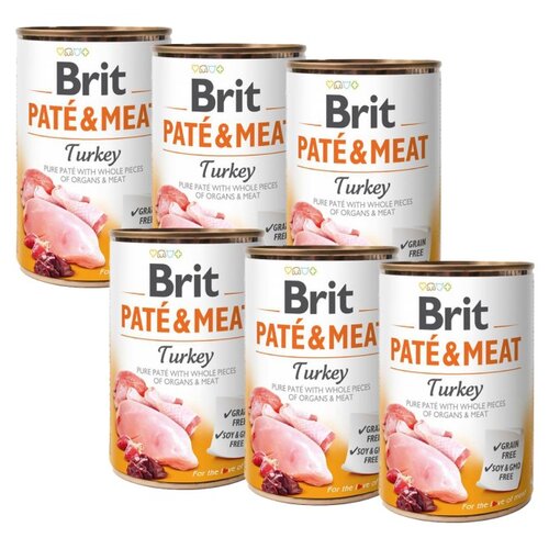 Karma dla psa BRIT Paté & Meat Indyk 6 x 400 g