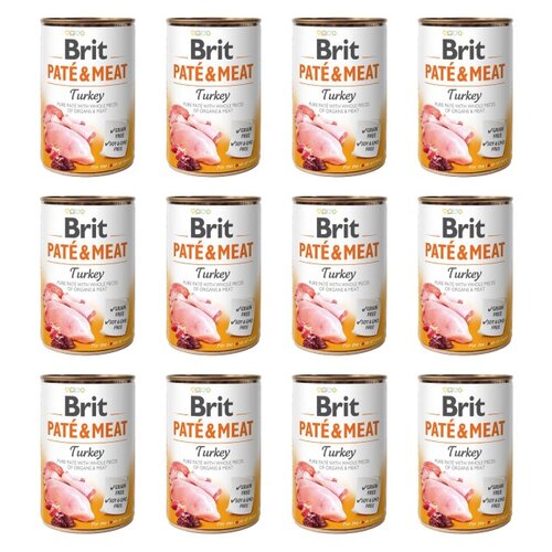 Karma dla psa BRIT Paté & Meat Indyk 12 x 400 g
