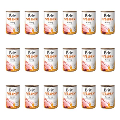 Karma dla psa BRIT Paté & Meat Indyk 18 x 400 g