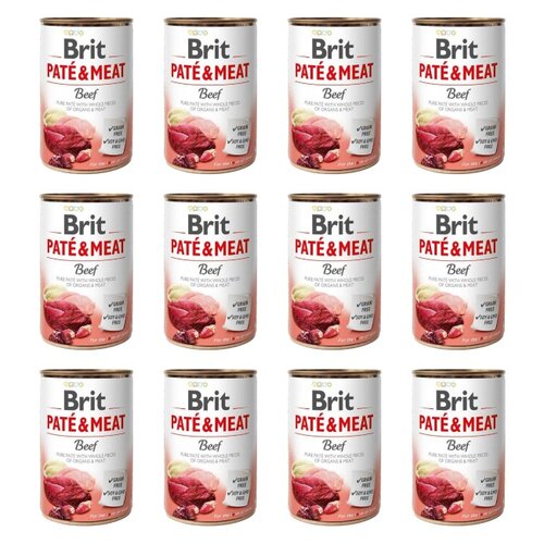 Karma dla psa BRIT Paté & Meat Wołowina 12 x 400 g