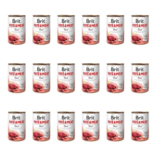 Karma dla psa BRIT Paté & Meat Wołowina 18 x 400 g