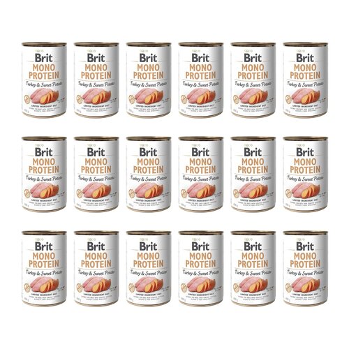 Karma dla psa BRIT Mono Protein Indyk z ziemniakami 18 x 400 g