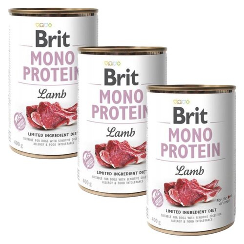 Karma dla psa BRIT Mono Protein Jagnięcina 3 x 400 g