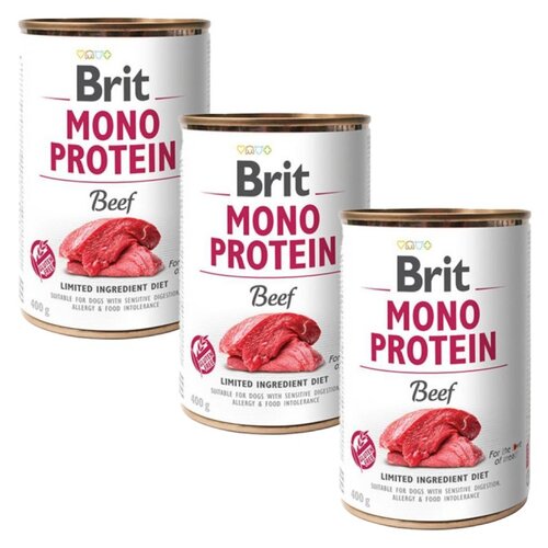 Karma dla psa BRIT Mono Protein Wołowina 3 x 400 g
