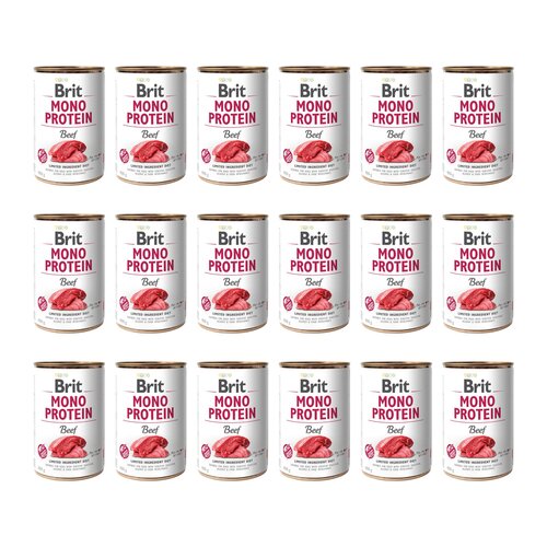 Karma dla psa BRIT Mono Protein Wołowina 18 x 400 g