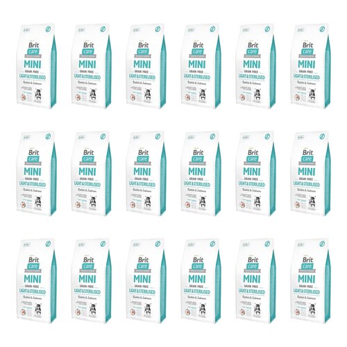 Karma dla psa BRIT Care Mini Light & Sterilised Królik z łososiem 18 x 2 kg