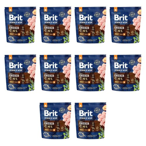 Karma dla psa BRIT Premium By Nature Kurczak 10 x 1 kg