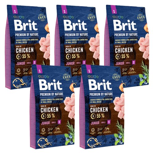 Karma dla psa BRIT Premium by Nature Junior Kurczak 5 x 1 kg