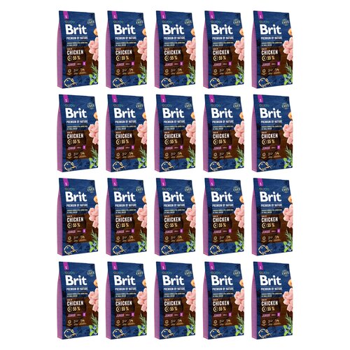 Karma dla psa BRIT Premium by Nature Junior Kurczak 20 x 1 kg