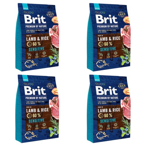 Karma dla psa BRIT Premium By Nature Sensitive Jagnięcina z ryżem 4 x 3 kg