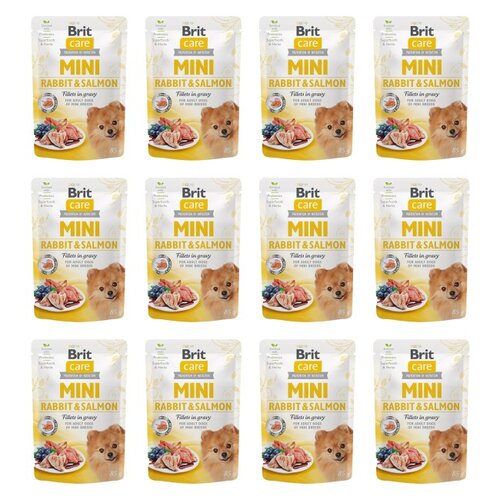 Karma dla psa BRIT Care Mini Królik z łososiem 12 x 85 g