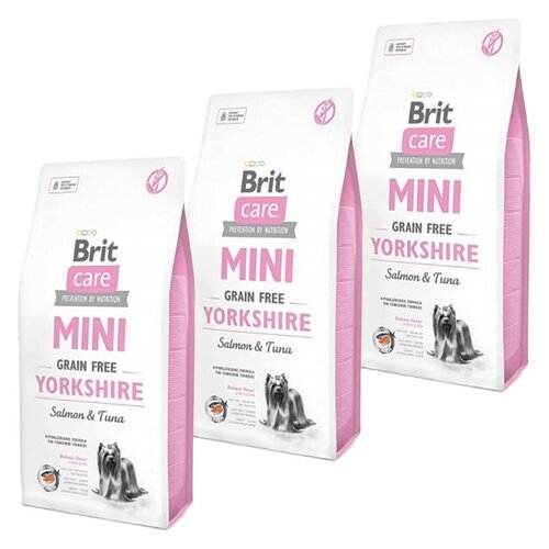 Karma dla psa BRIT Care Mini Yorkshire Łosoś z tuńczykiem 3 x 2 kg