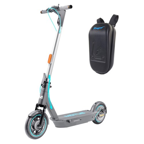 Hulajnoga elektryczna MOTUS Scooty 10 Plus 2023 Turkusowy kierunkowskazy + Torba na kierownicę FRUGAL V21