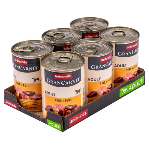 Karma dla psa ANIMONDA GranCarno Wołowina z indykiem 6 x 400 g