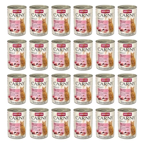 Karma dla kota ANIMONDA Carny Wołowina z indykiem i krewetkami 24 x 400 g